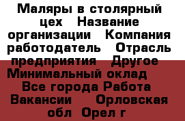 Маляры в столярный цех › Название организации ­ Компания-работодатель › Отрасль предприятия ­ Другое › Минимальный оклад ­ 1 - Все города Работа » Вакансии   . Орловская обл.,Орел г.